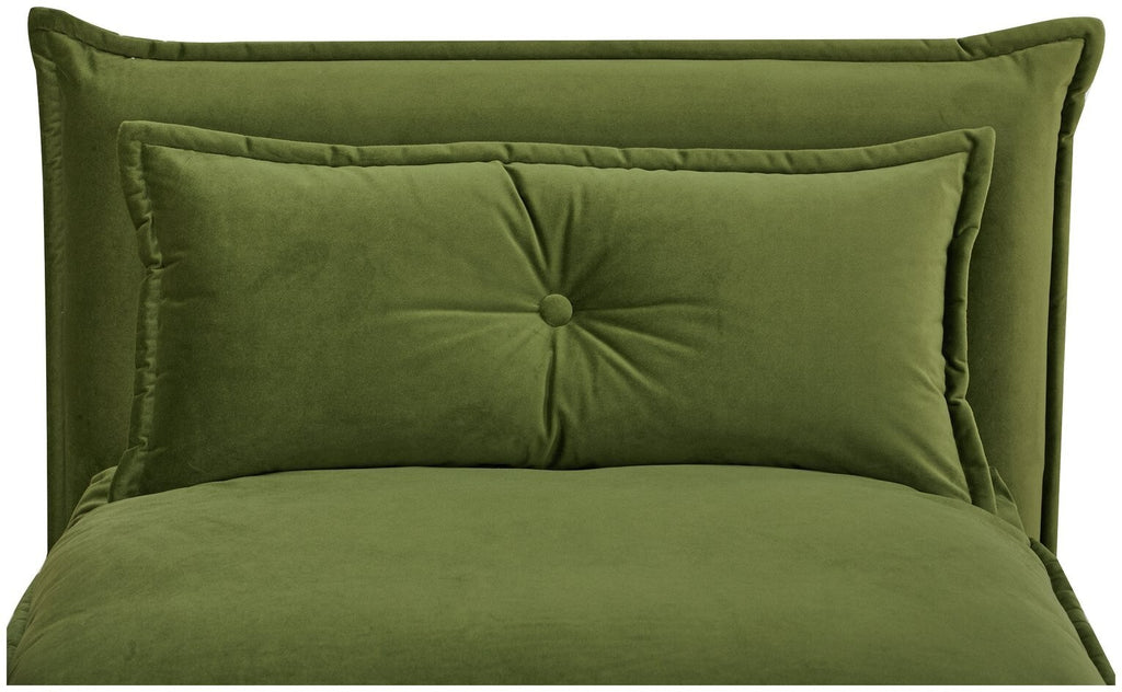 Lottie Fabric Chair Bed - Moss Green