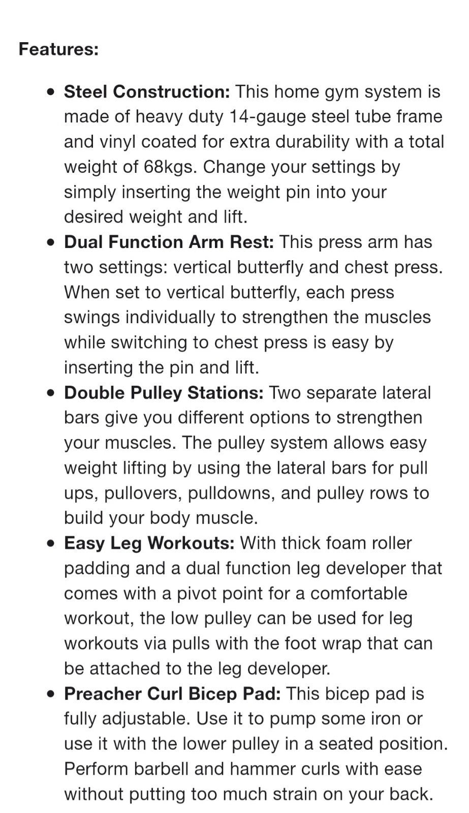 Marcy 68kg (150 Ilbs) Stack Home Gym System 