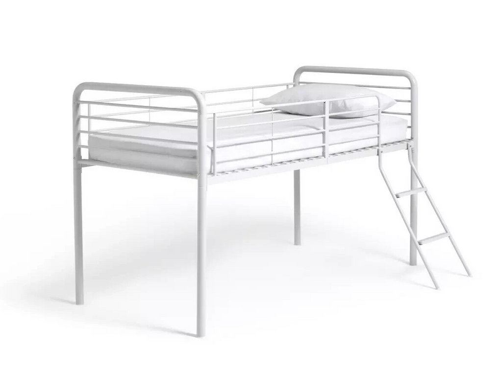Jo Mid Sleeper Bed Frame - White
