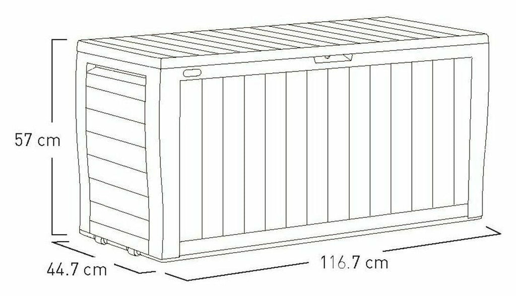 Keter Marvel Plus 270L Garden Storage Box - Grey | Outdoor Storage