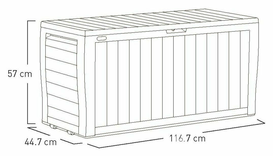 Keter Marvel Plus 270L Garden Storage Box - Grey | Outdoor Storage