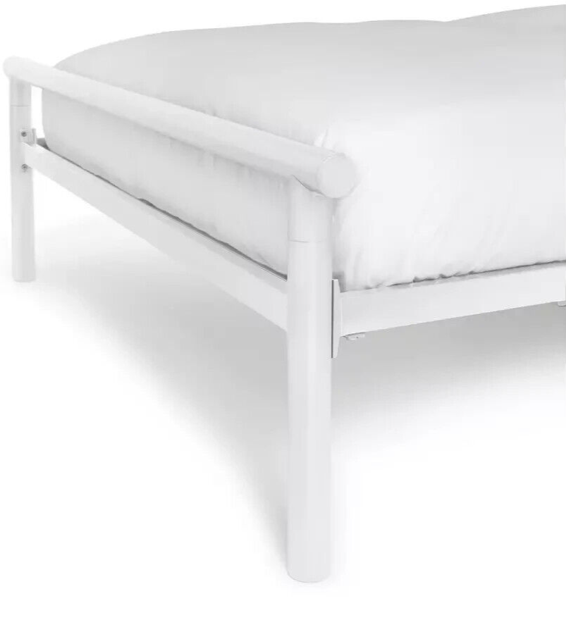Home Avalon Single Metal Bed Frame White | Modern Bedroom Furniture Kids Adults