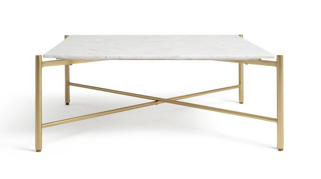 Habitat Elba Solid Marble Coffee Table - Brass