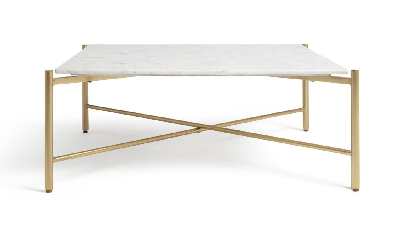 Habitat Elba Solid Marble Coffee Table - Brass