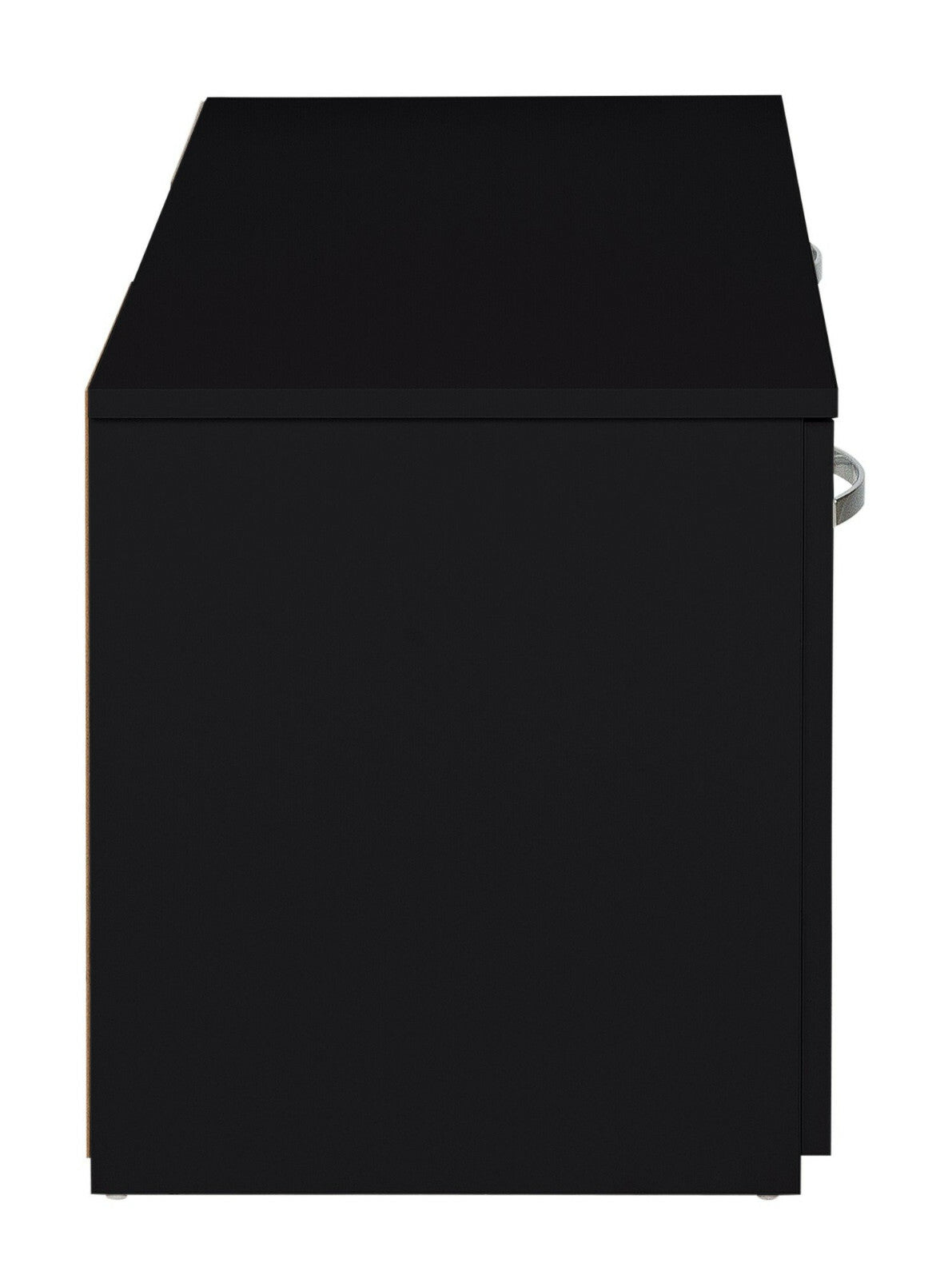 Habitat Home Hayward 2 Door Small TV Unit - Black Gloss | Entertainment Storage
