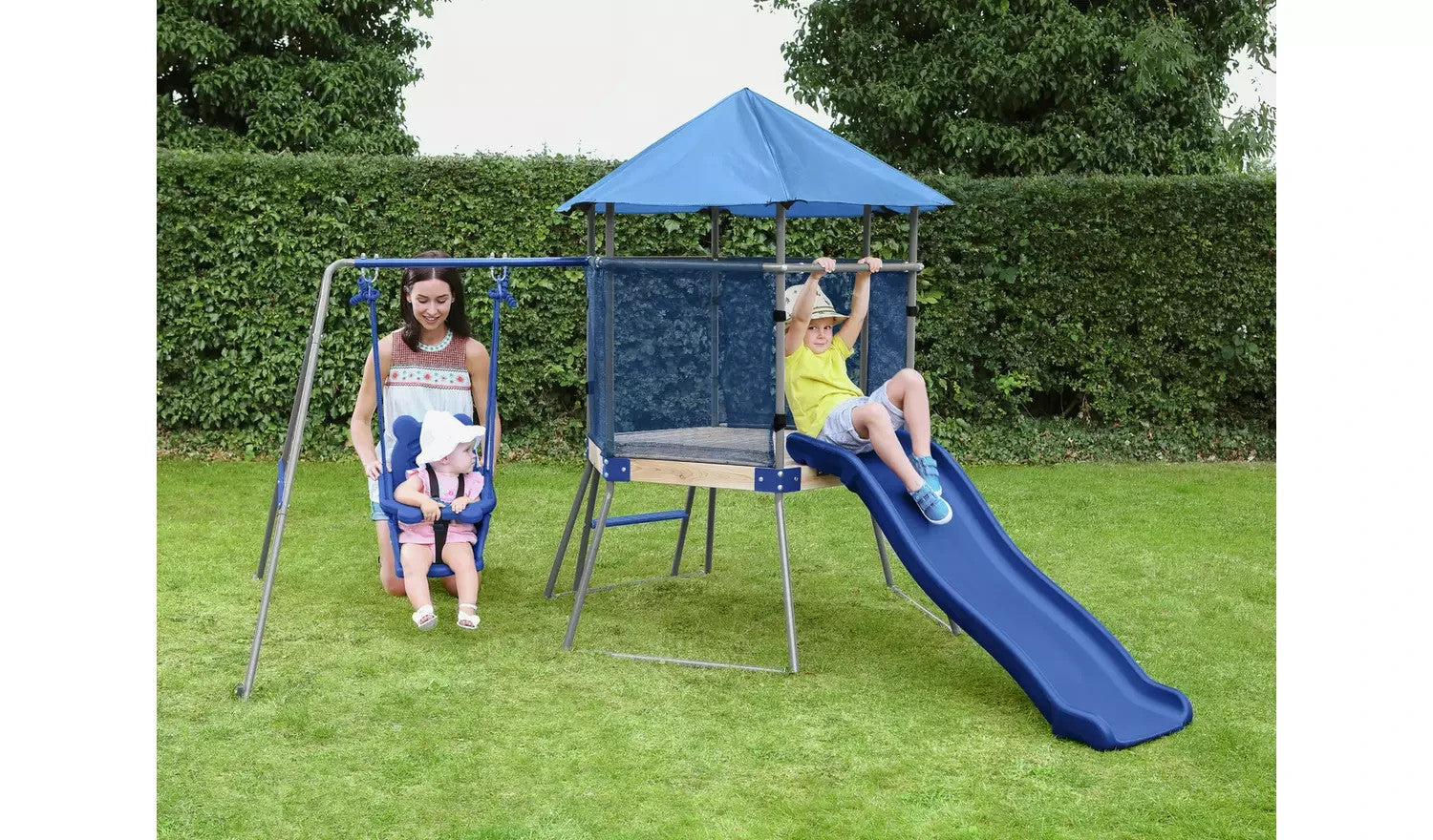 Chad Valley Climbing Frame with Toddler Swing and Kids Slide | Swing Set