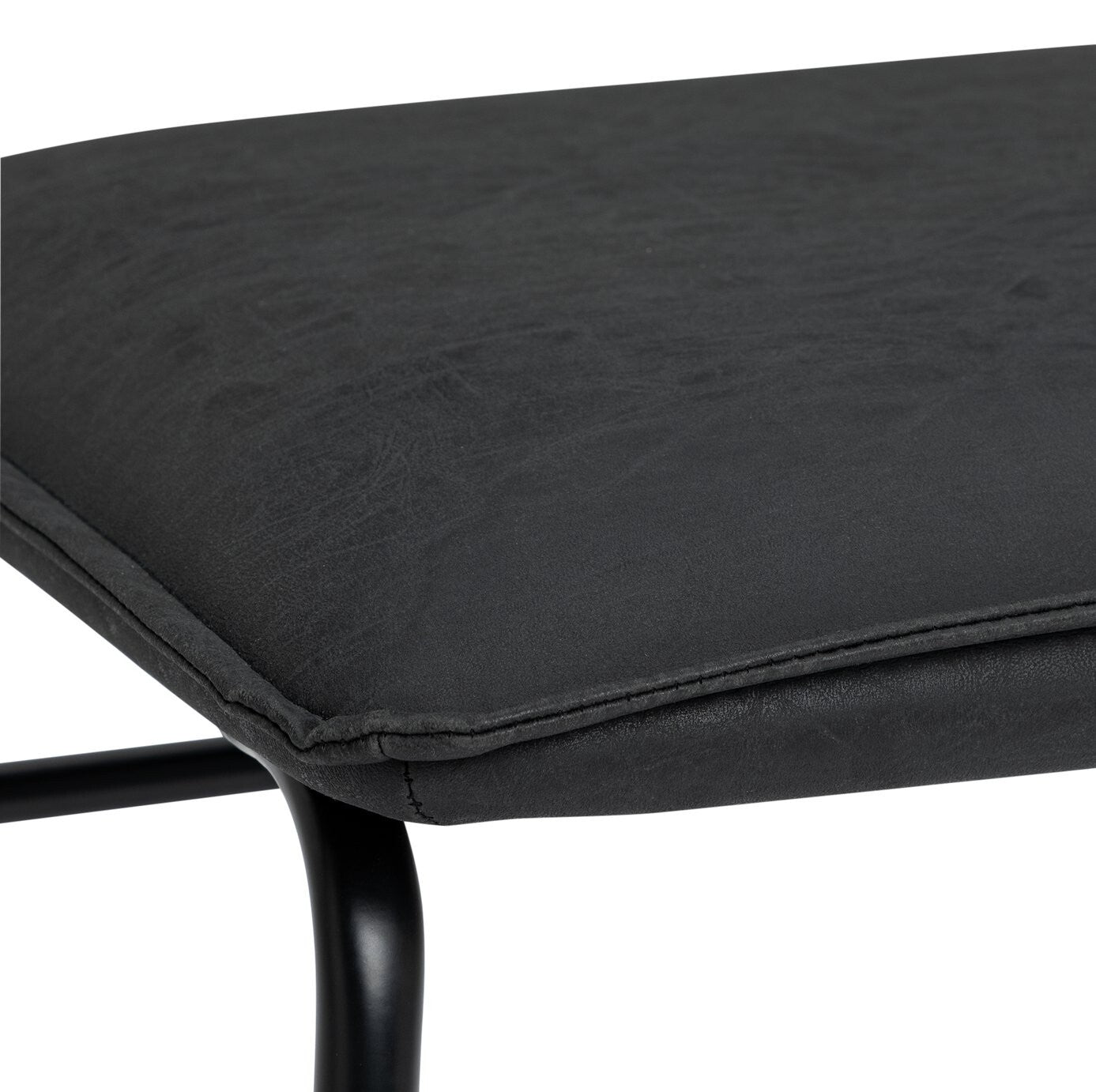 Habitat Loft Living Pair of Faux Leather Dining Chairs-Black