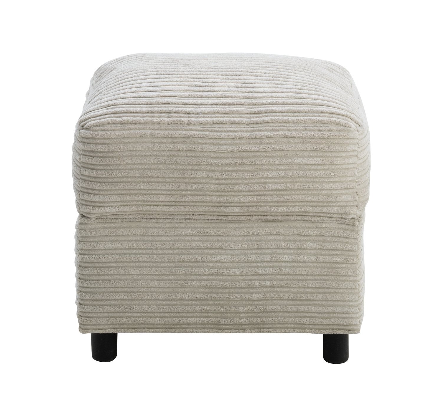 Harry Fabric Storage Footstool - Stone