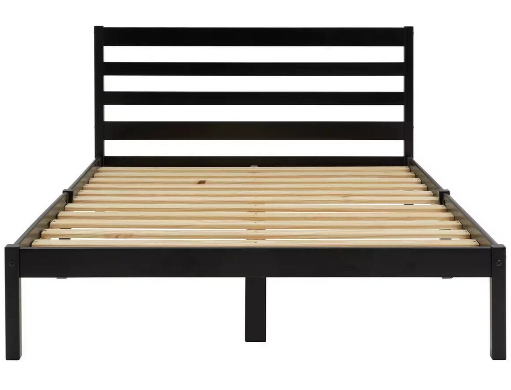 Kaycie Small Double Wooden Bed Frame - Black