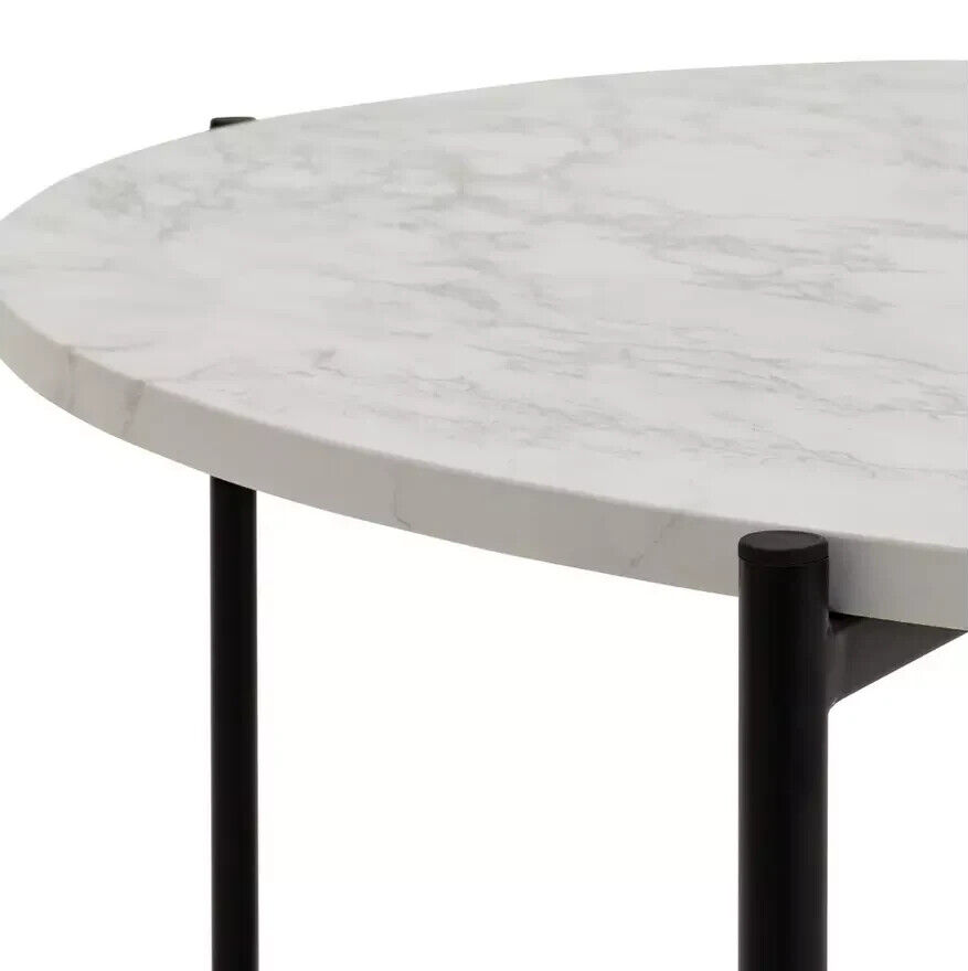 Jules Round Coffee Table - Black & White