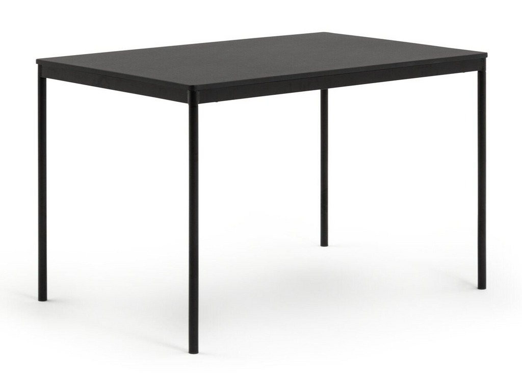 Stella Wood Effect Dining Table & 4 Black Chairs