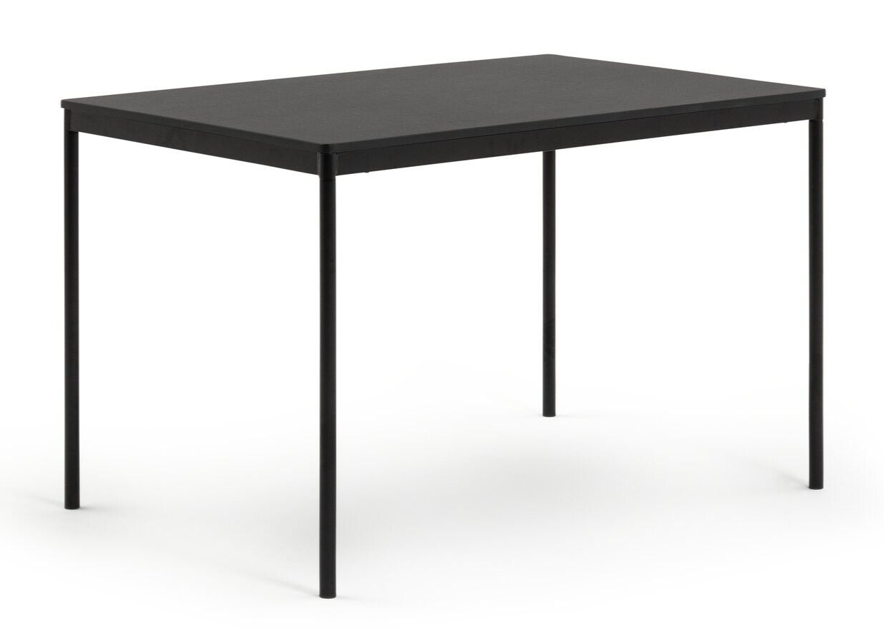 Stella Wood Effect Dining Table & 4 Black Chairs