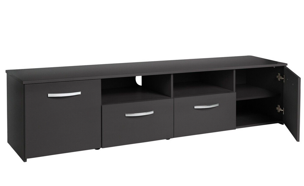 Habitat Hayward 2 Door TV Unit - Black Gloss ( B Grade 44483 - 44487 )