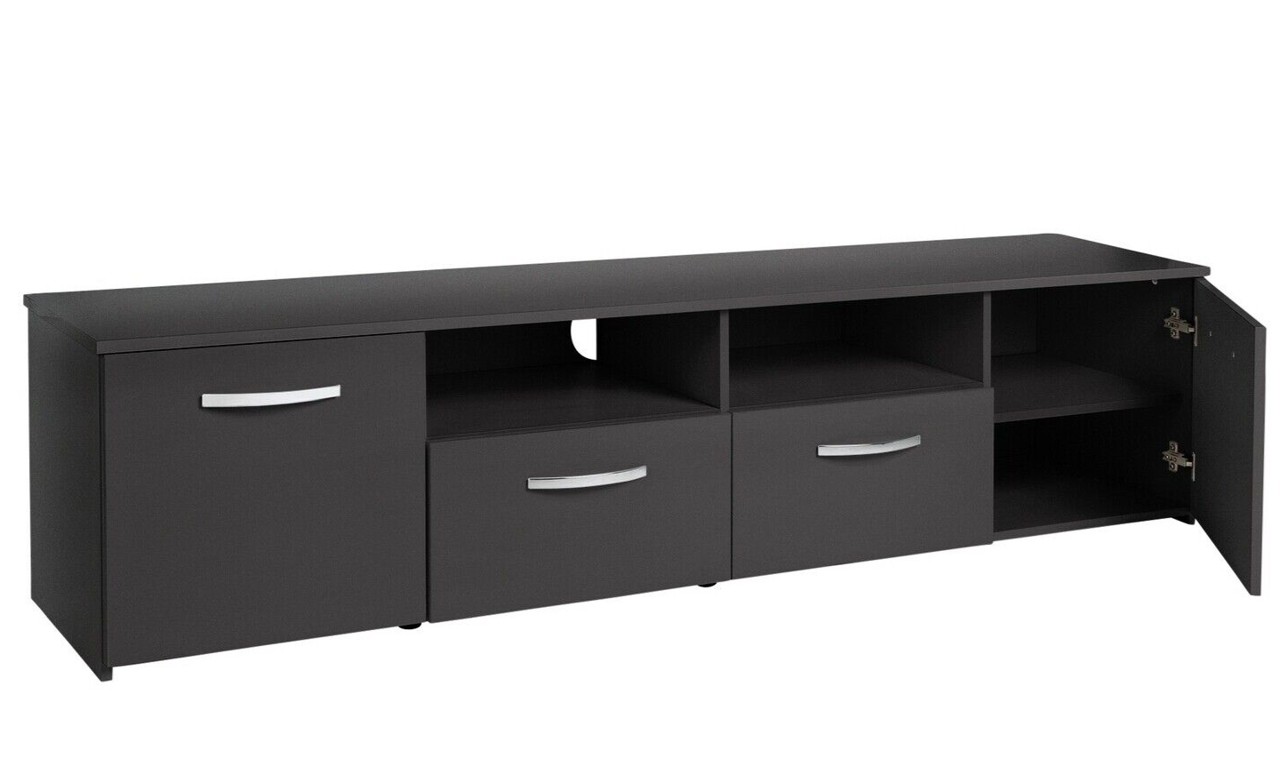 Habitat Hayward 2 Door TV Unit - Black Gloss ( B Grade 44483 - 44487 )