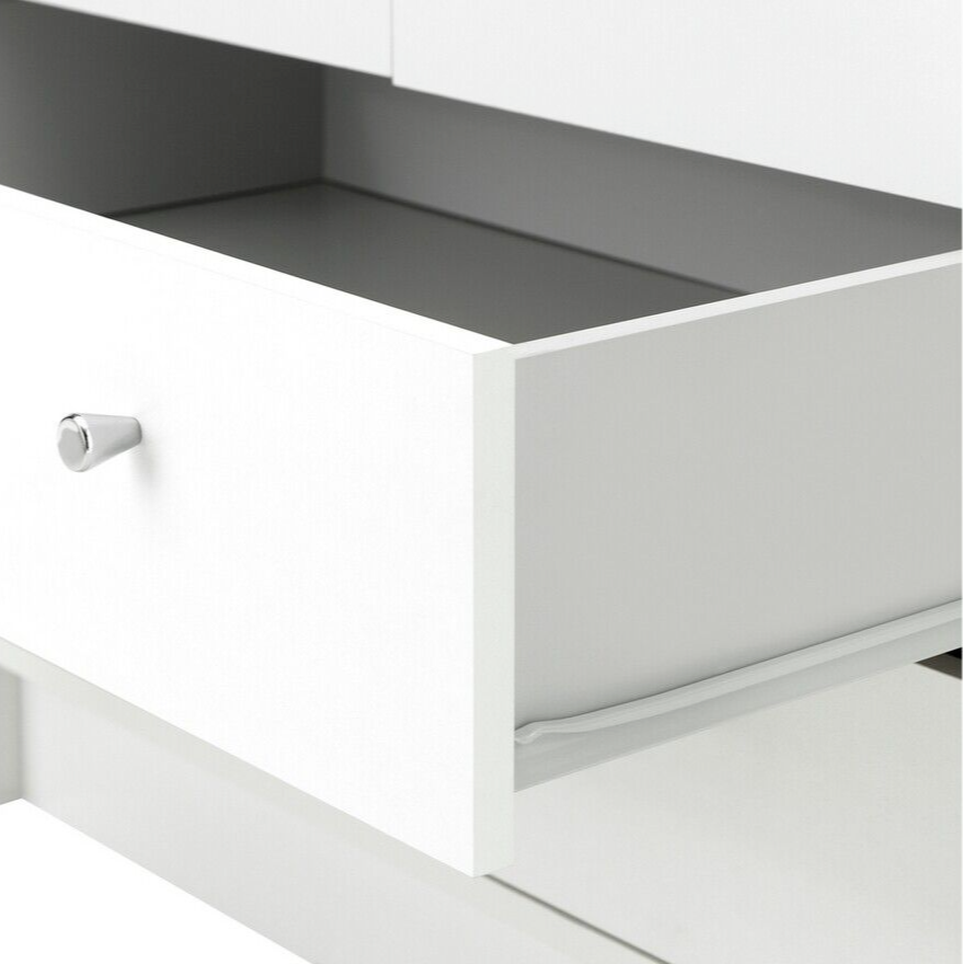 Malibu 2 Door 2 Drawer Wardrobe - White | Spacious Cupboard