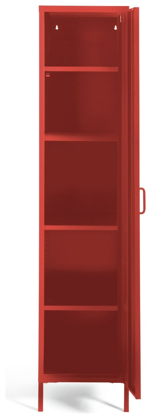 Habitat Tall 1 Door 4 Shelf Locker -Red