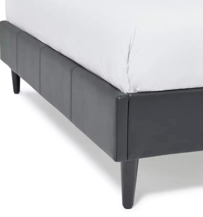 Home Skylar Double Bed Frame - Black | Metal Bed Frame for Bedroom or Guest Room
