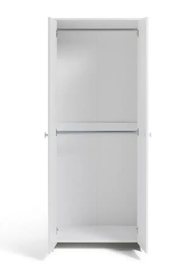 Habitat Kids Juno 2 Door Wardrobe - White | White Childrens Wardrobe Storage Uni