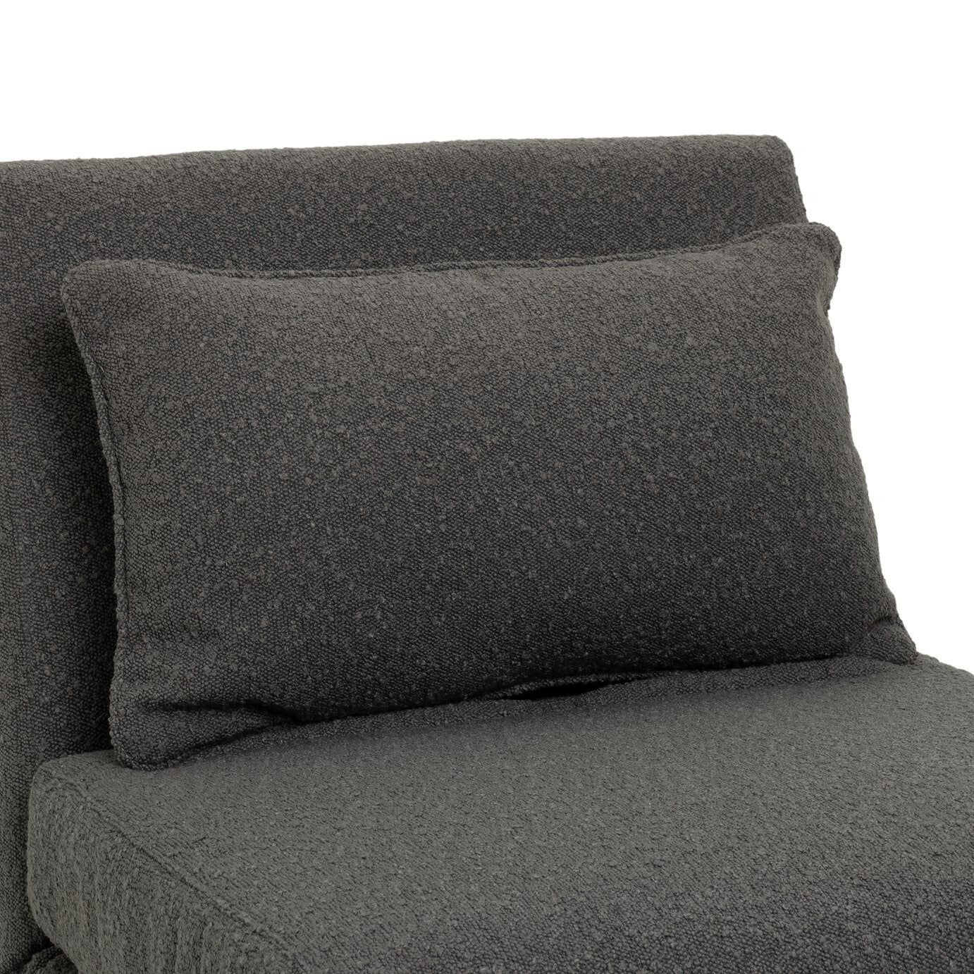 Roni Fabric Small Single Chair Bed -Grey