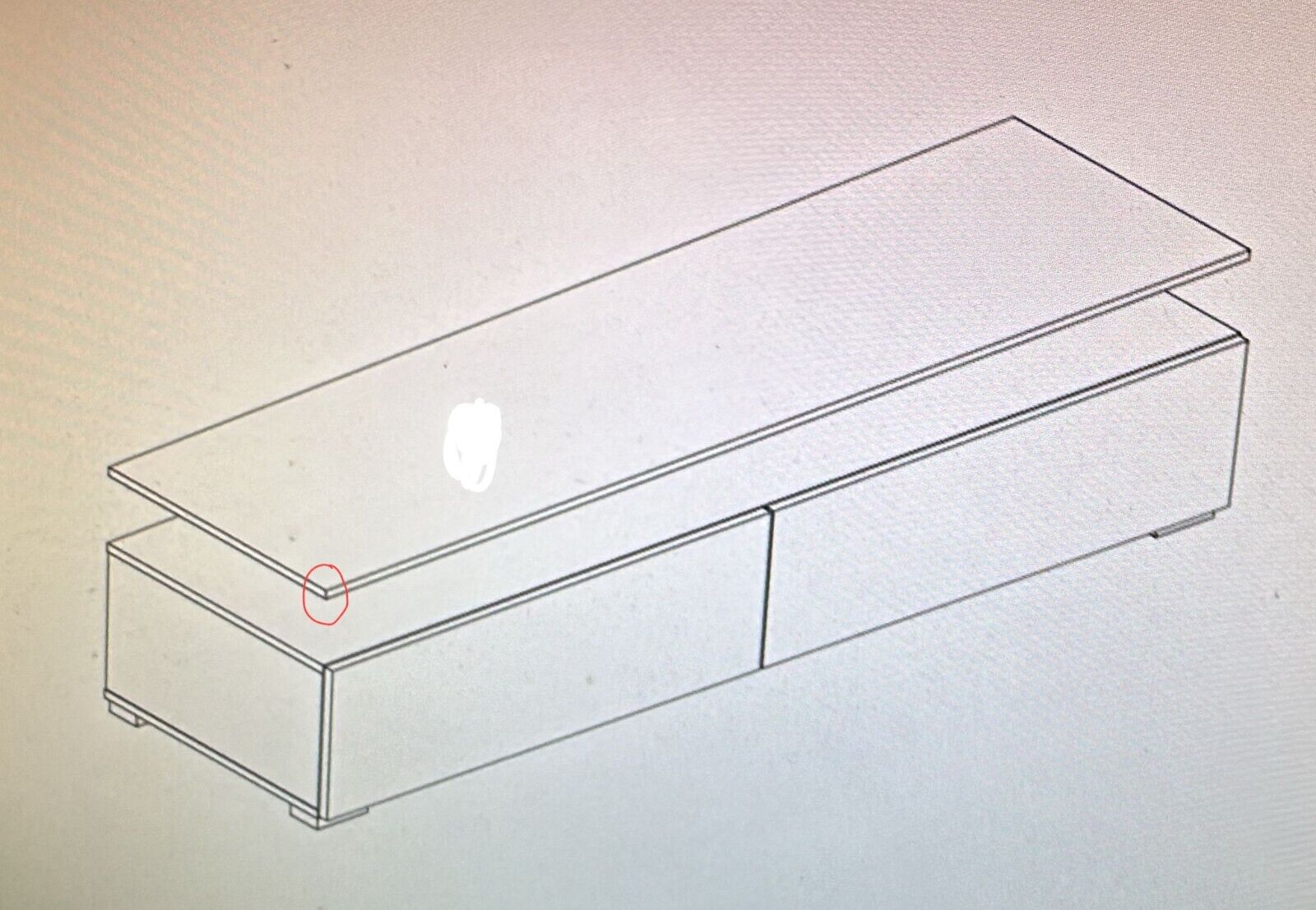 Habitat Floating Top TV Unit - White (B Grade 42785 - 42788 )