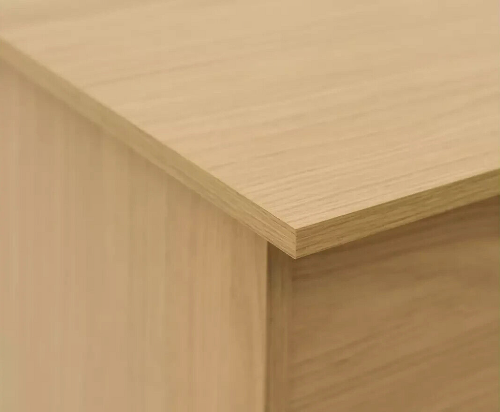 Home Malibu 3 Drawer Office Desk Oak Effect | Home Office Study Writing Table