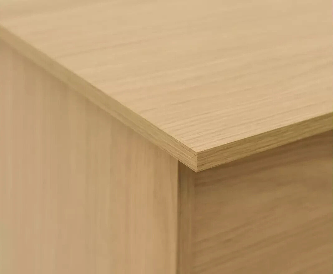 Home Malibu 3 Drawer Office Desk Oak Effect | Home Office Study Writing Table