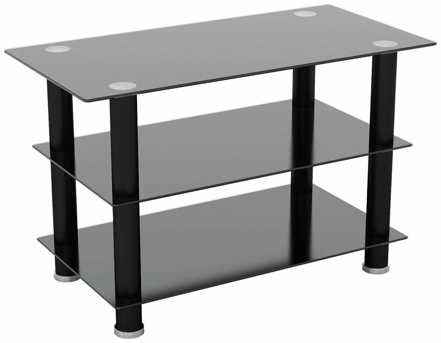 AVF TV Stand Corner With Storage Black Glass TV Unit 40" 42" 50" 55" 60" 65"
