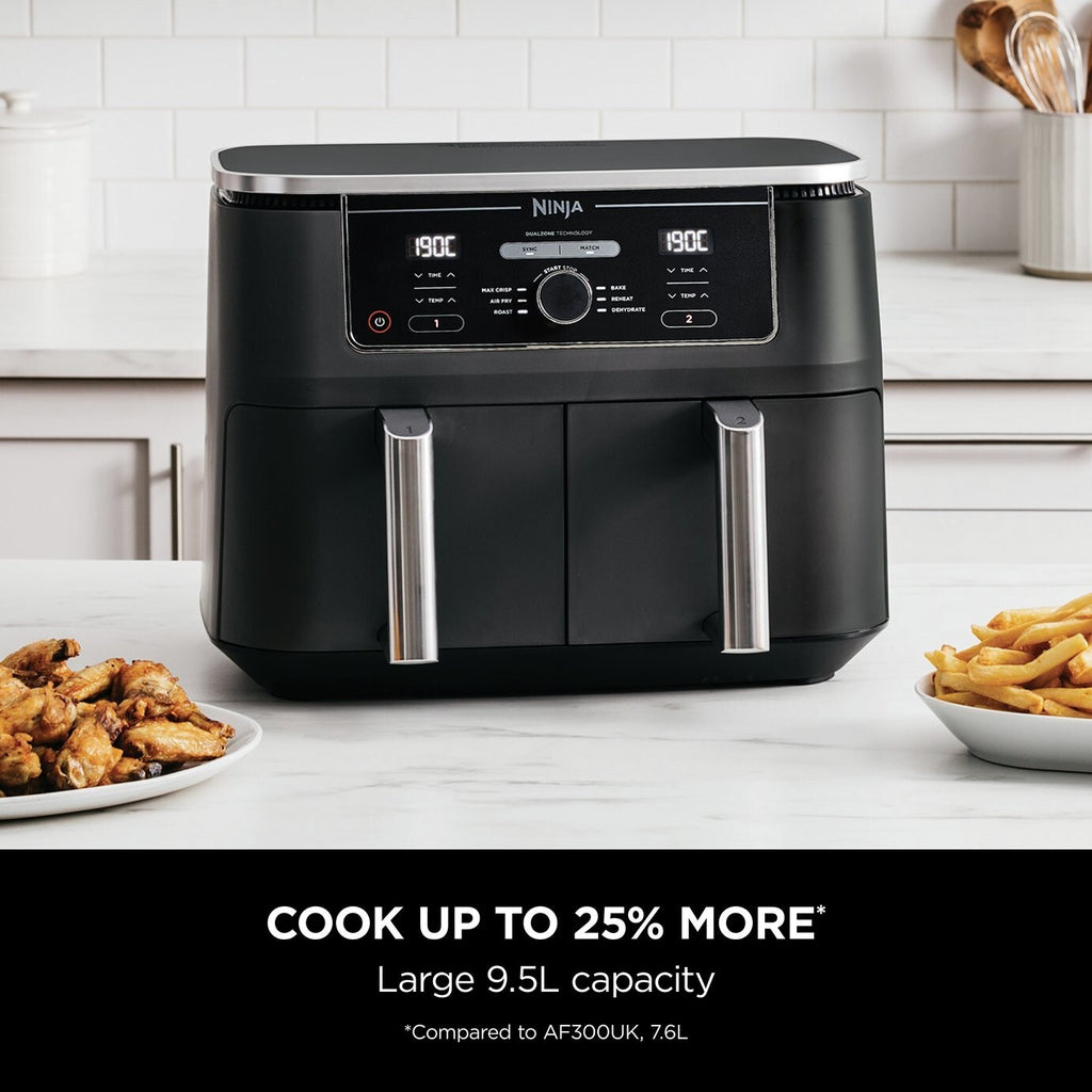 Ninja Foodi MAX Dual Zone AF400UK 9.5L Air Fryer - Black ( B Grade 43368 )