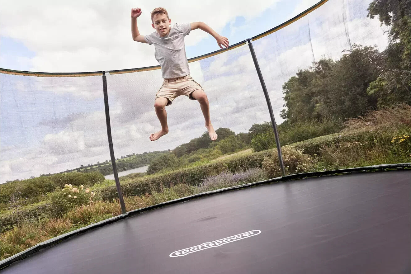 Sportspower 14ft Outdoor Kids Trampoline with Enclosure
