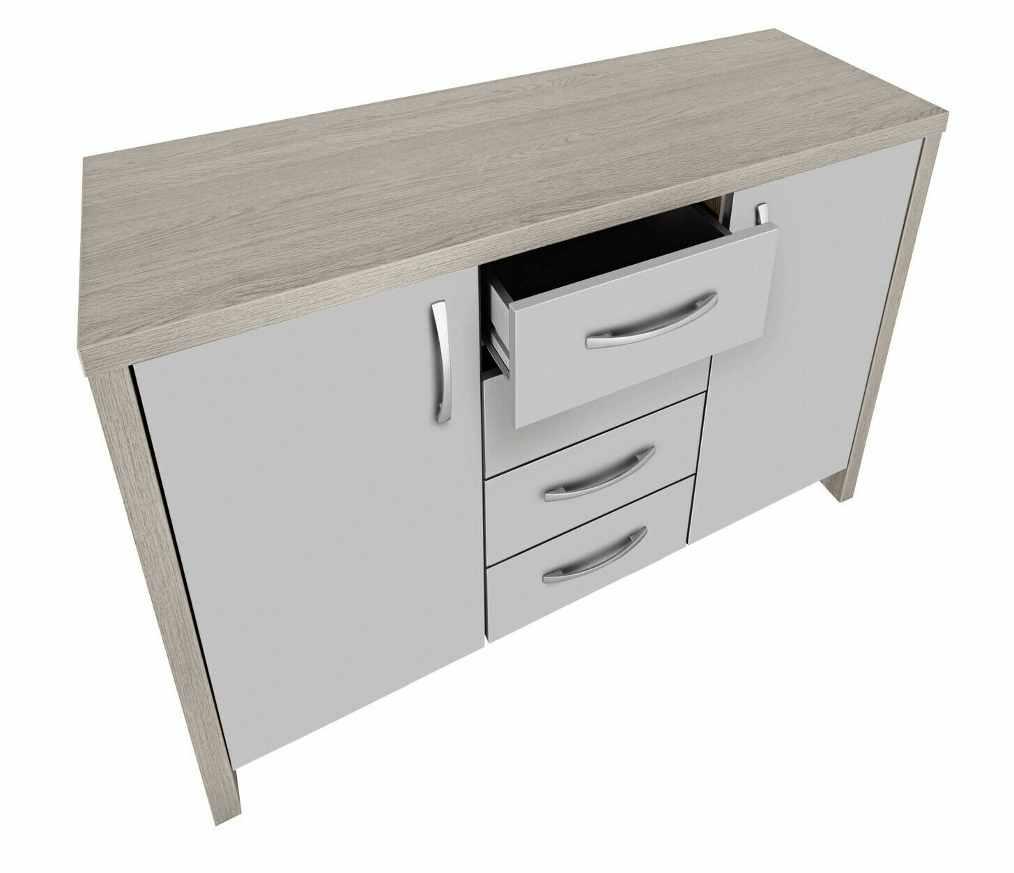 Venice 2 Door 4 Drawer Sideboard - Grey | Living Room Storage Cabinet & Drawers