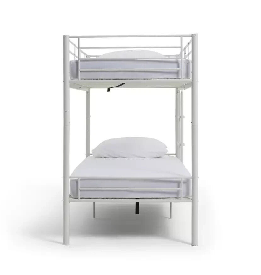 Home Mason Take Home Today Metal Bunk Bed White | Sturdy Space Saving Bed Kids