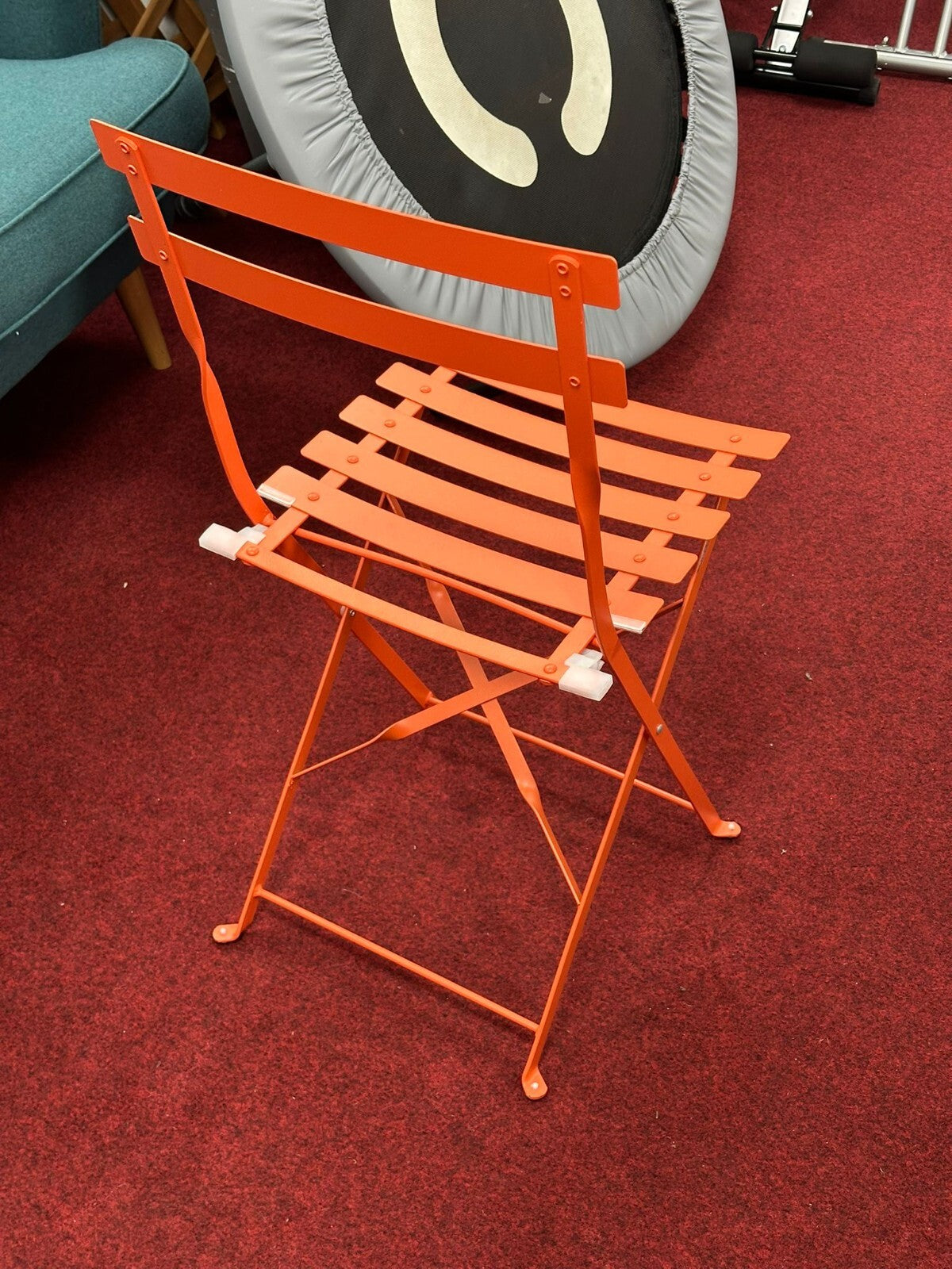 Habitat Eve 4 Folding Metal Garden Chairs - Orange