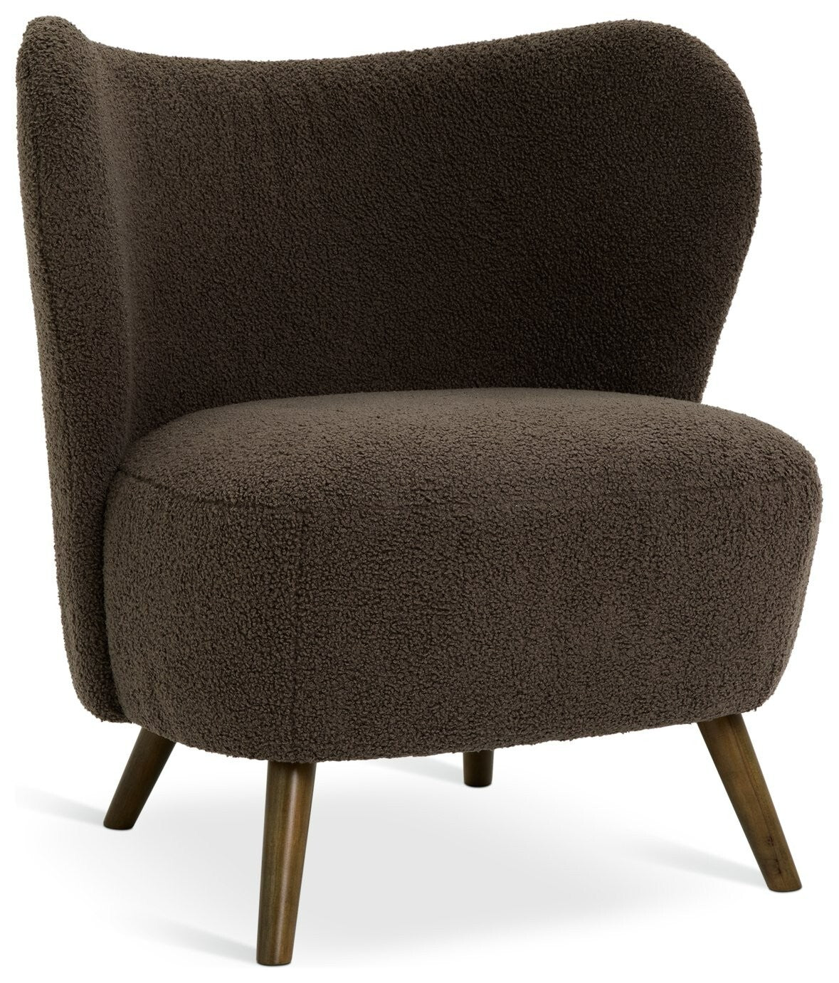 Cory Boucle Accent Chair - Brown
