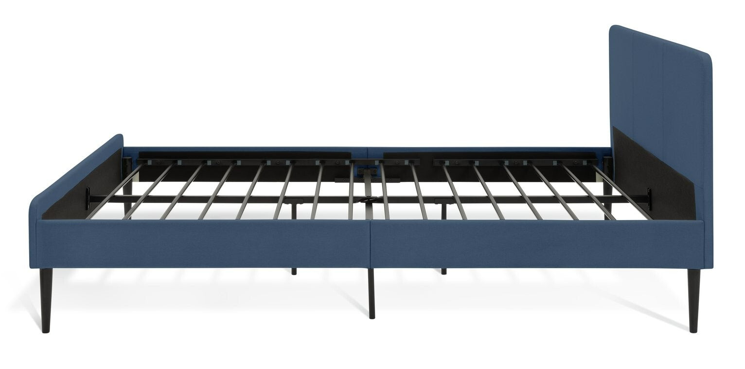 Home Kristopher Double Bed Frame Blue | Sturdy Modern Bedroom Furniture Design