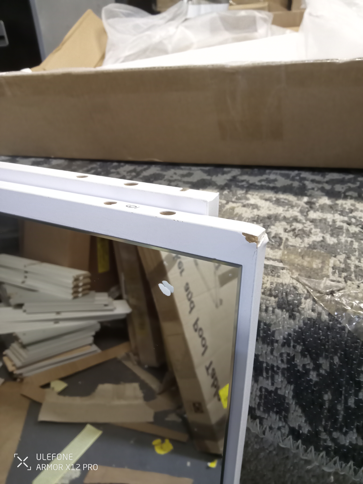 Prime Mirrored Narrow Tallboy - White ( B Grade )