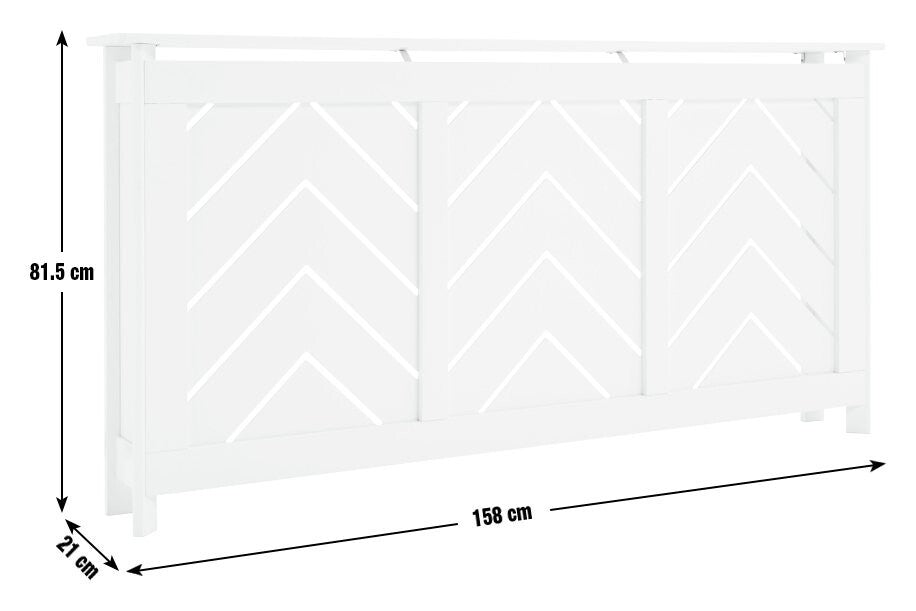 Habitat Chevron Large Radiator Cover - Black