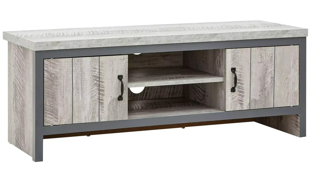 GFW Boston 2 Door TV Unit - Grey