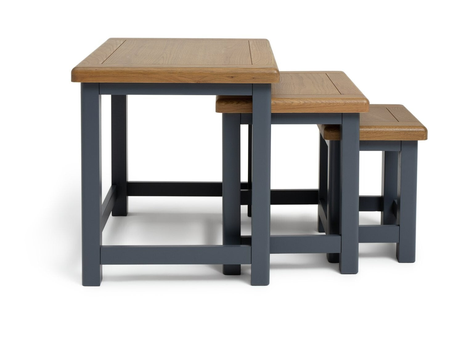 Kent Nest of 3 Tables - Grey & Oak