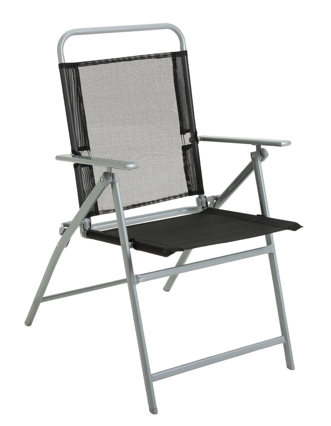 Pacific 6 Seater Folding Metal Patio Set - Black ( NO Parasol)