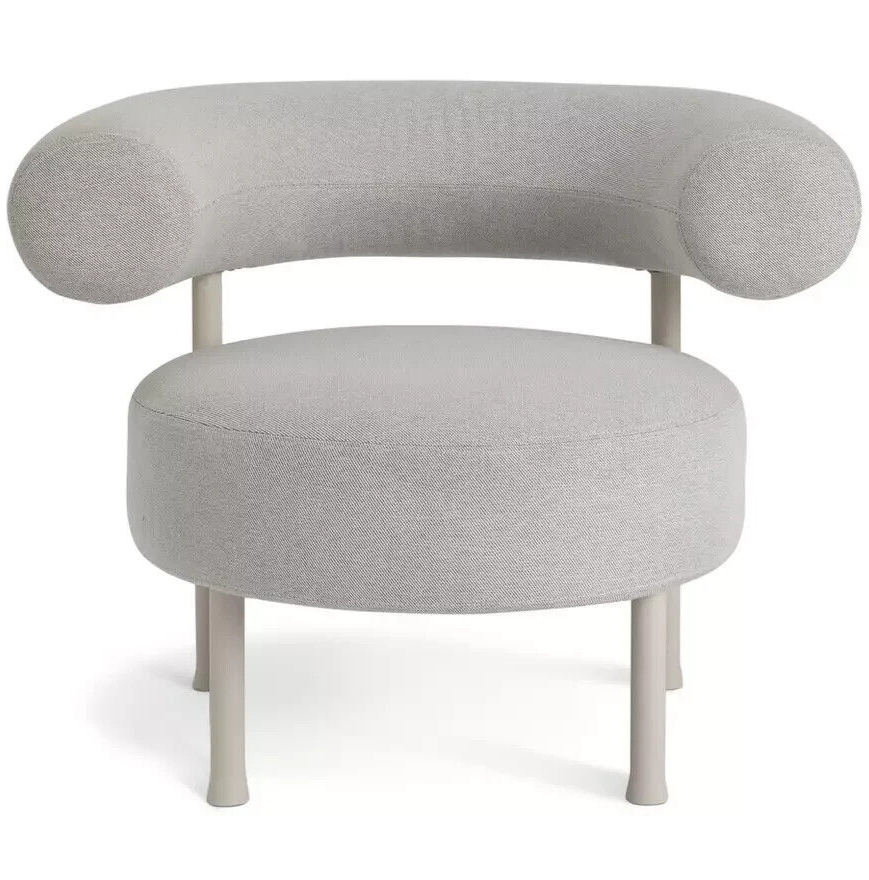 Habitat 60 Tuva Fabric Curved Chair - Grey