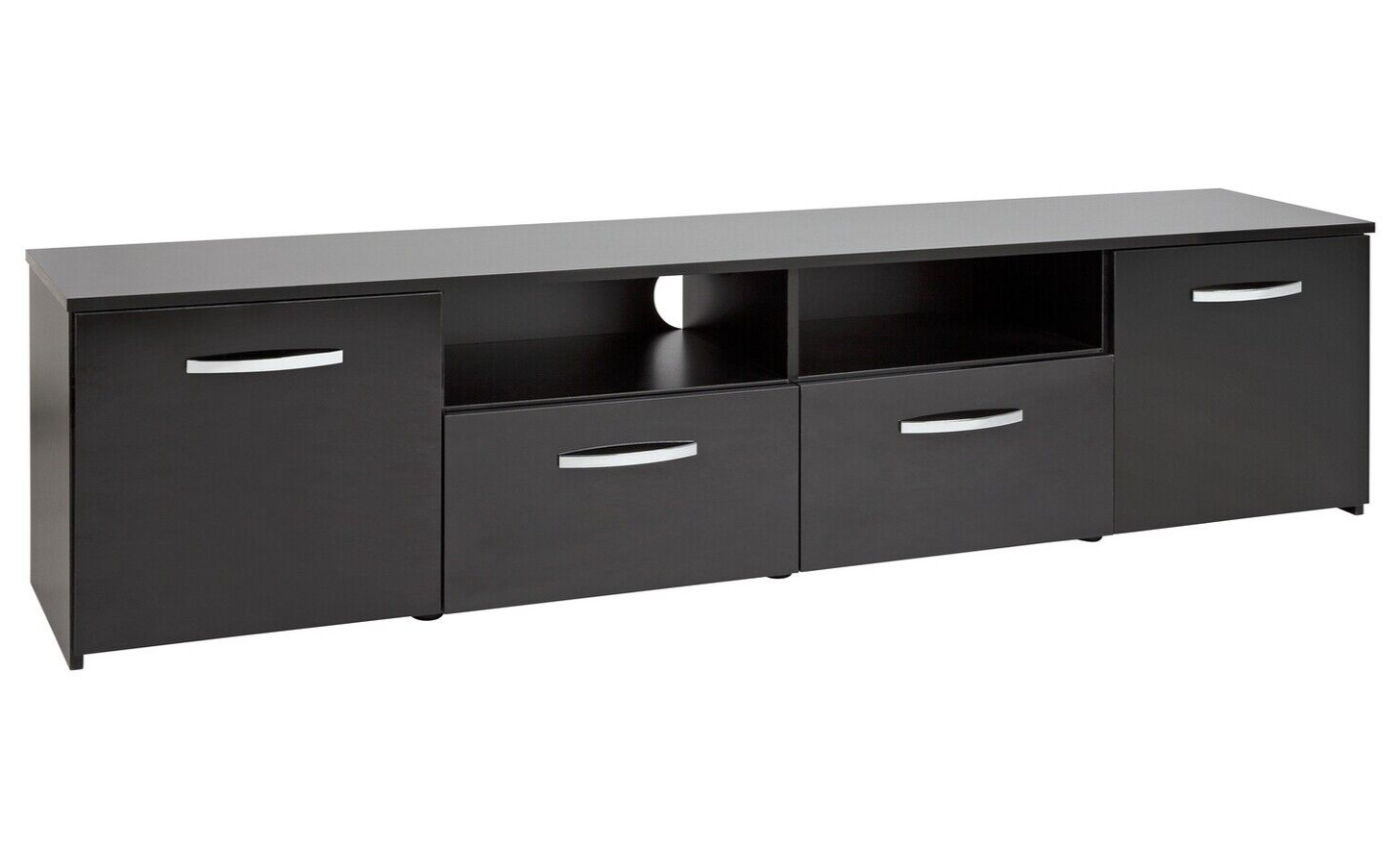 Habitat Hayward 2 Door TV Unit - Black Gloss ( B Grade 44483 - 44487 )
