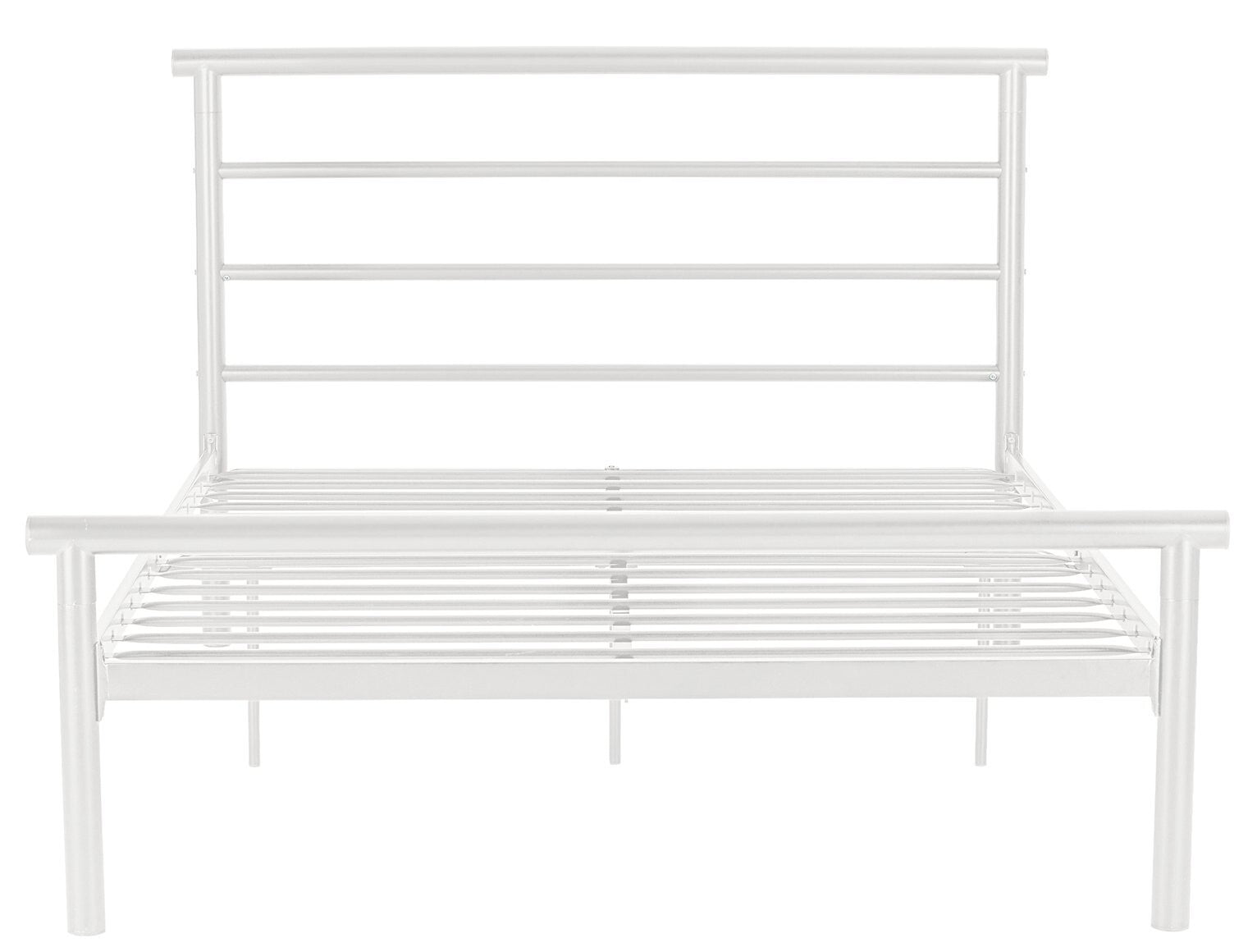 Avalon Small Double Metal Bed Frame - White ( B Grade 37136 - 37134 )