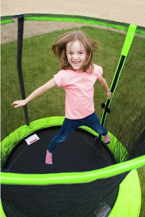 Chad Valley 6ft Outdoor Kids Trampoline with Enclosure | Garden Jumping Fun Toy