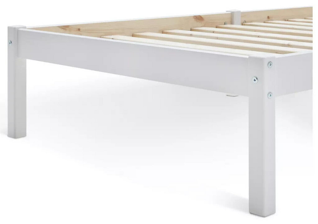 Habitat Ronnie Single Bed Frame - White | Sturdy Modern Bed Kids Teens Adults