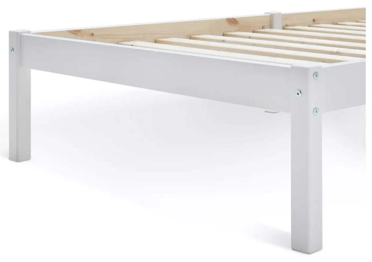 Habitat Ronnie Single Bed Frame - White | Sturdy Modern Bed Kids Teens Adults