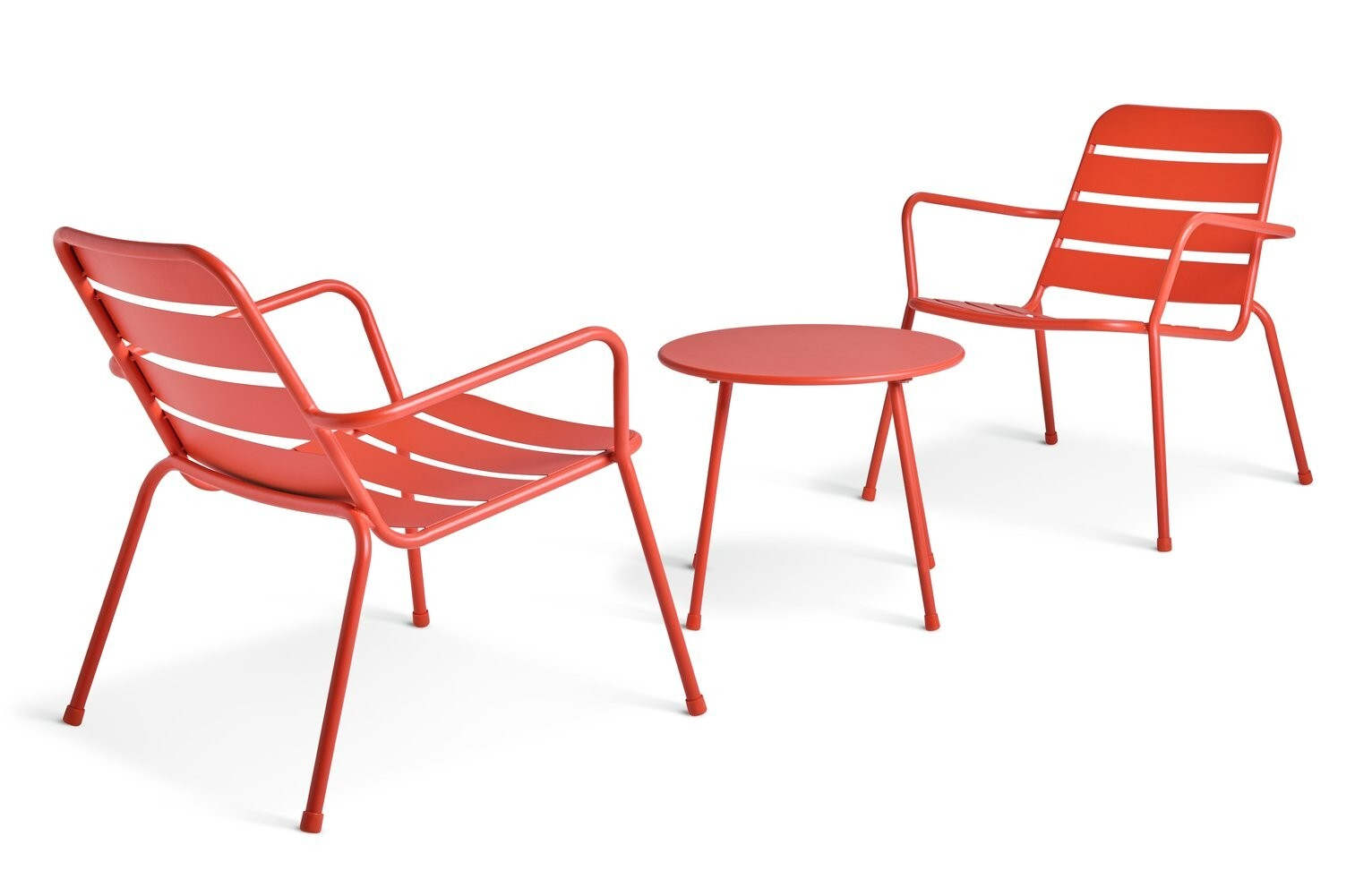 Annika 2 Seater Metal Garden Bistro Set - Red