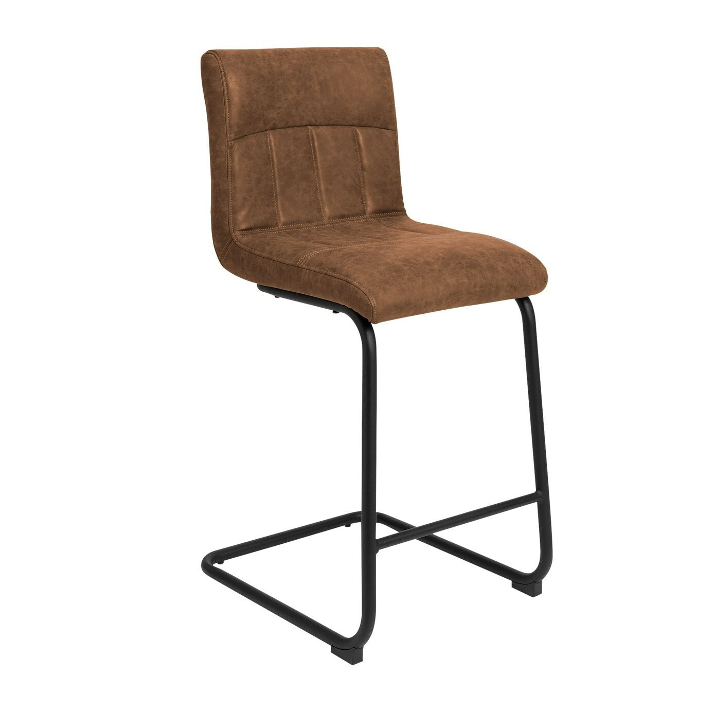 Baylor Faux Leather Counter Bar Stool - Brown