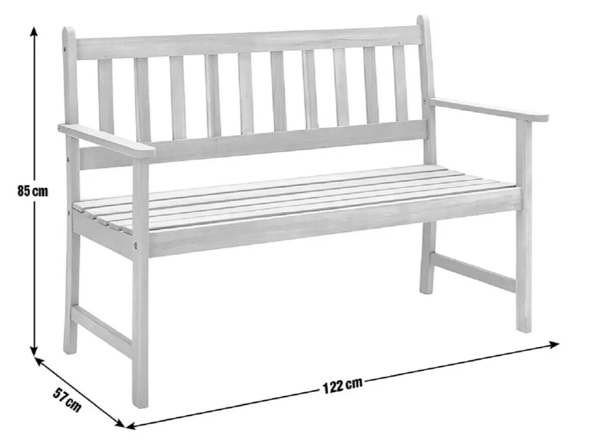 Newbury 2 Seater Wooden Garden Bench - Green