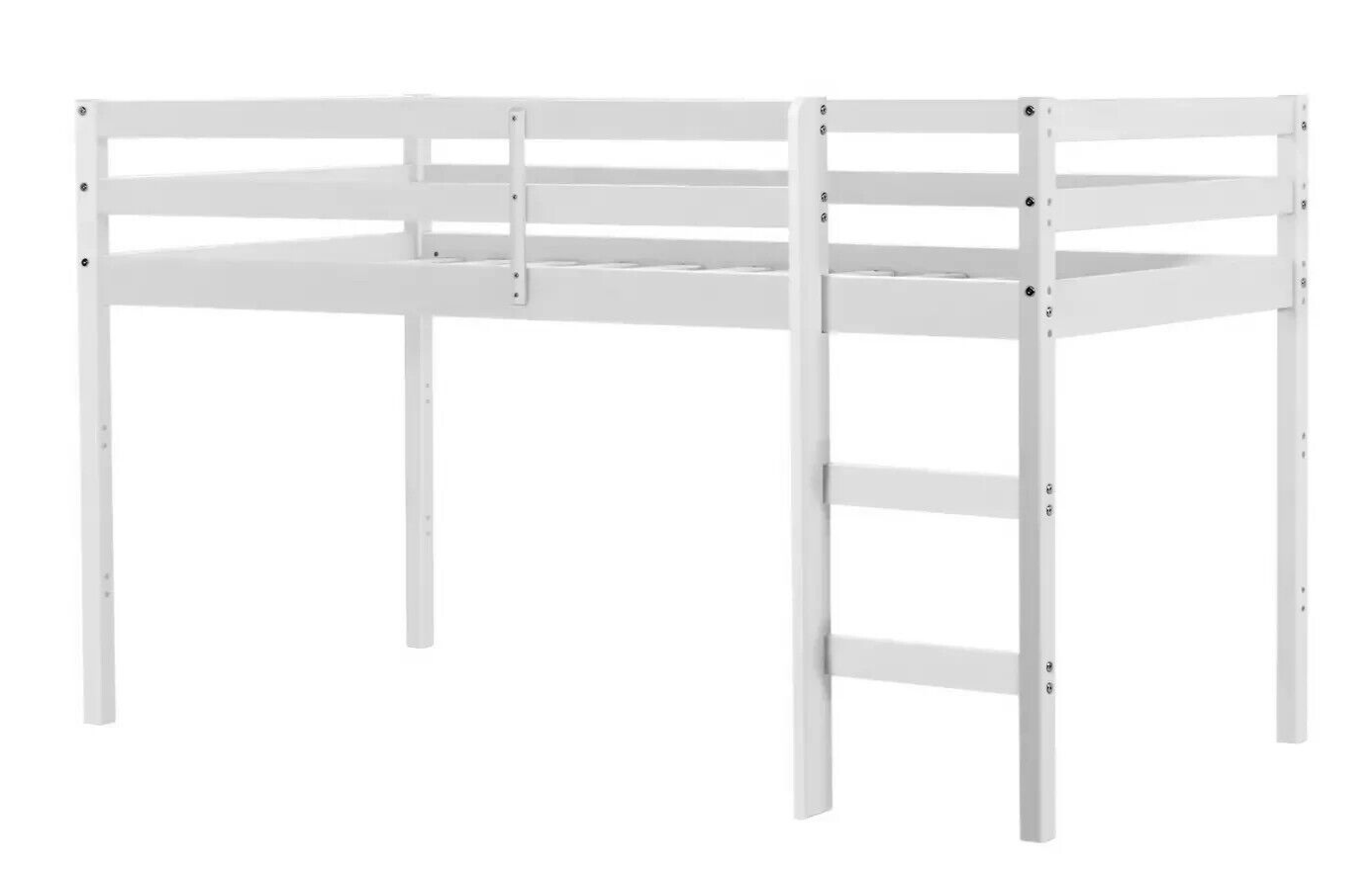 Kaycie Mid Sleeper Shorty Bed Frame - White