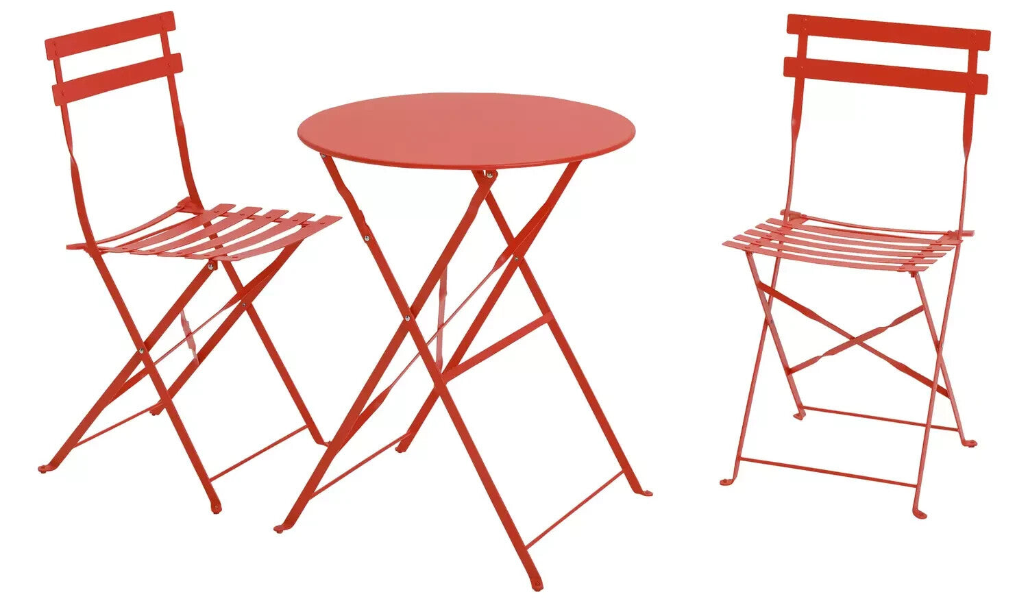 Habitat Eve 2 Seater Folding Metal Garden Bistro Set- Orange